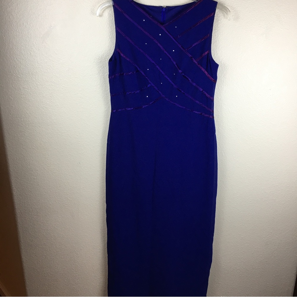 Patra Women's Sleeveless Royal Blue Purplish Formal Dress Gown Size 12